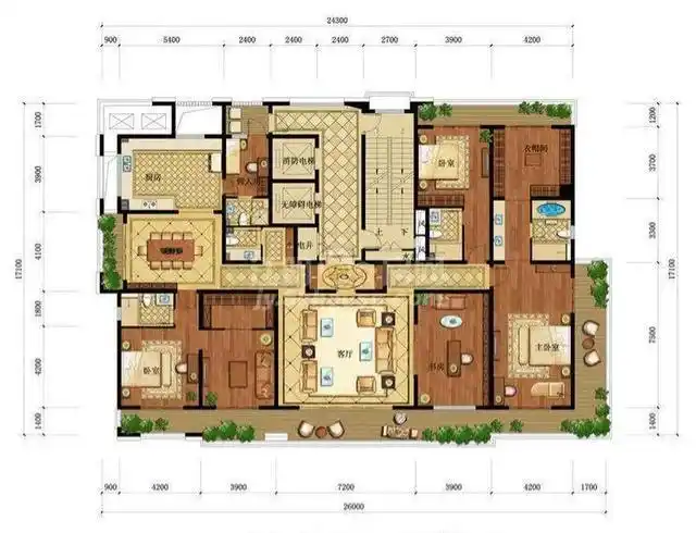380平米的大平层做出了令人心动的奢华感