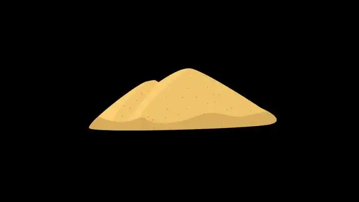 简约扁平风自然植物类黄色沙子mg动画