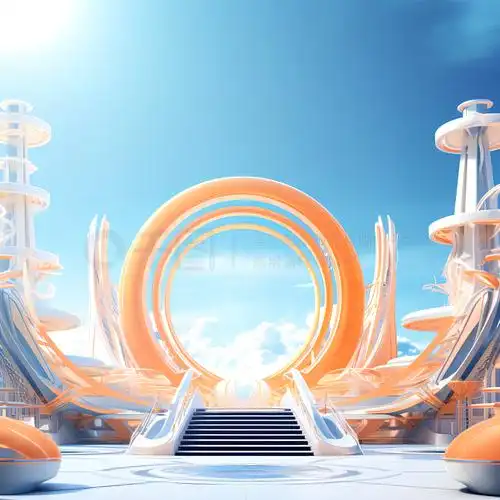 电商直播间科幻背景图