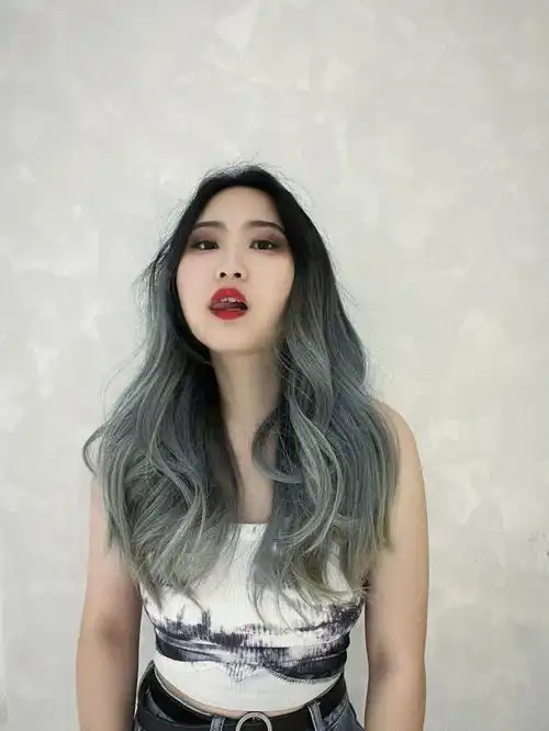 渐变灰色无痕染发无缝衔接黑发超级隐形