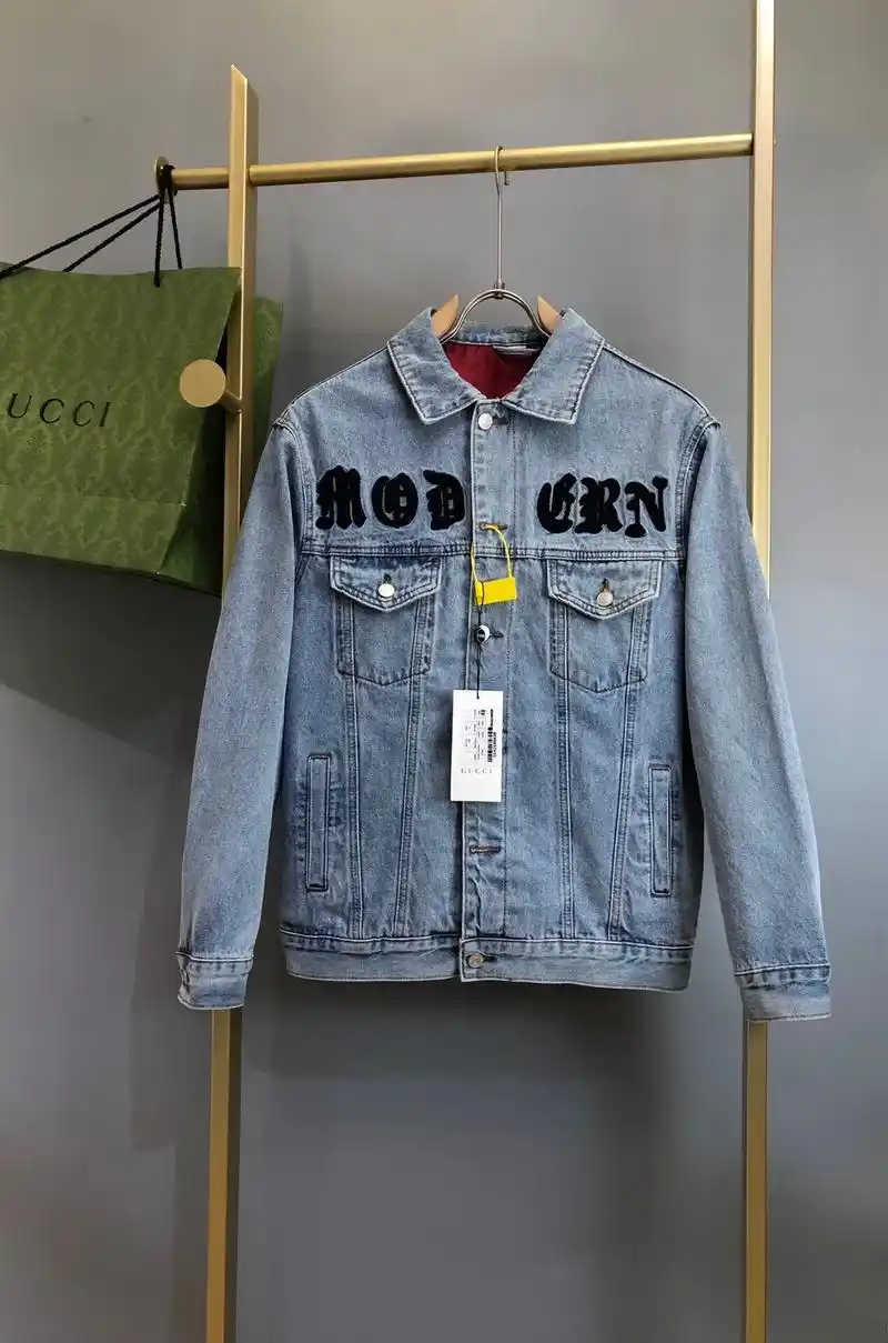 gucci古驰王嘉尔同款 后背花卉刺绣水洗牛仔外套,整整花了半年时间去