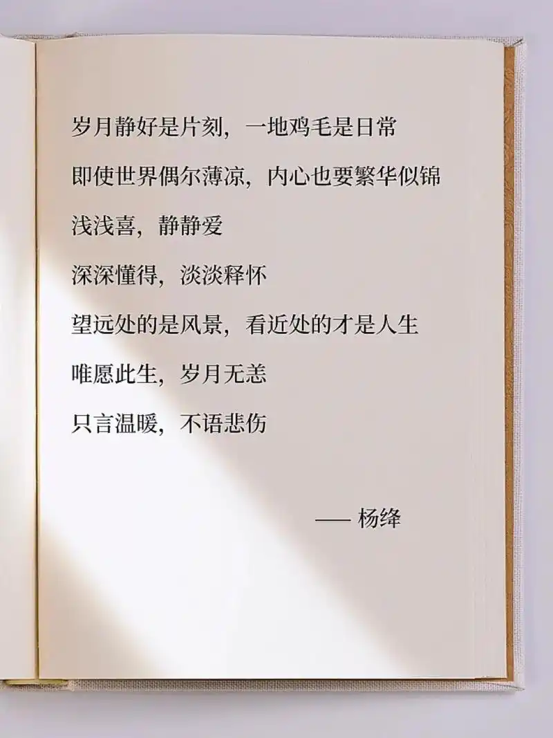 超爱的杨绛先生经典语录(续)  岁月静好是片刻,一地鸡毛是日常 即使