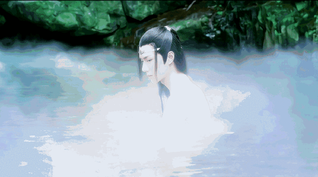 陈情令超话#肖战魏无羡##王一博蓝忘机#  【 忘羡·竹林洗澡篇 】