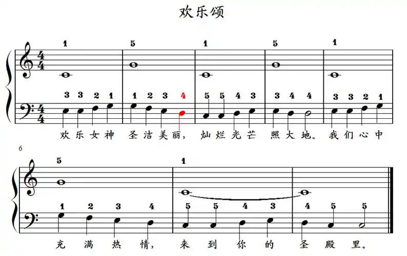 第五课《欢乐颂》_钢琴启蒙-弘乐琴艺体验馆