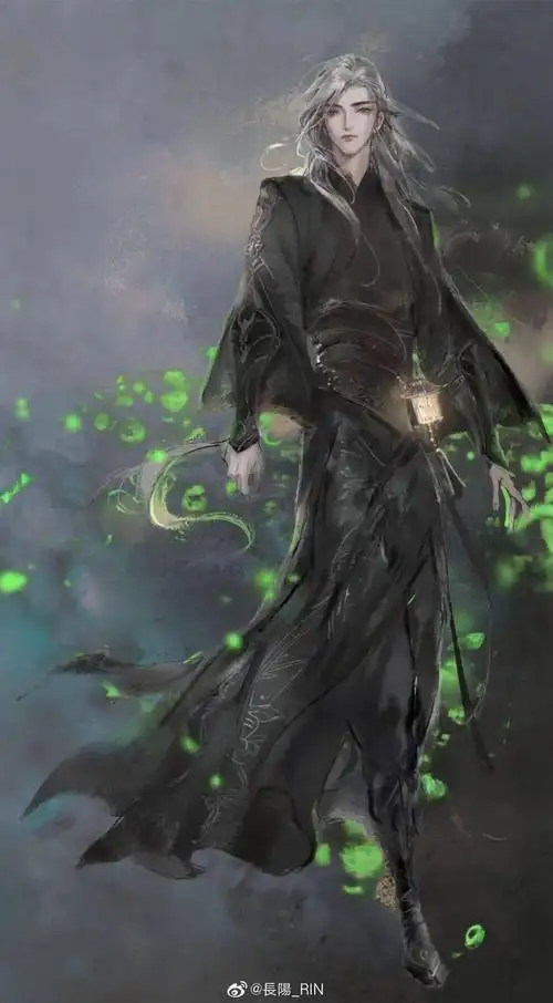 古风黑衣男子女子壁纸心中有丘壑眉目做山河