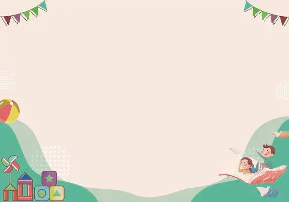 黄色卡通幼儿园优秀奖状花边奖状边框展板背景