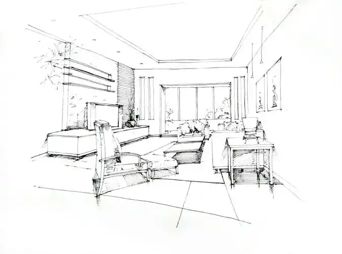 手绘室内效果图ps上色