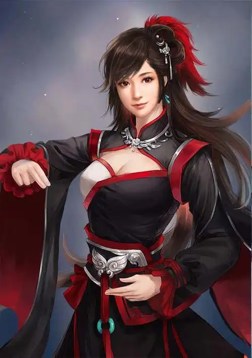 七夕庆祝发女武将半身像一枚