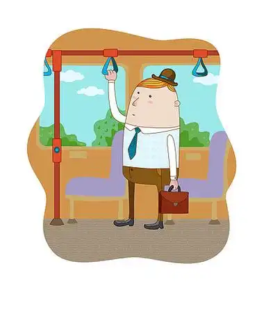 在公交车的商人