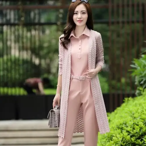 衣菲菲杭派精品女装 2016秋装新品 韩版女装时尚套装三件套裤籁701