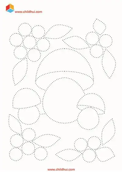 连接虚线绘制图画并填上颜色