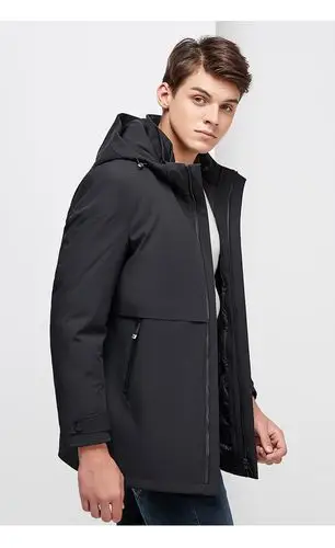 恒源祥品牌羽绒服男活里活面可拆卸内胆连帽派克服男士商务休闲外套