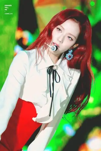 真的好喜欢金智秀红发时期