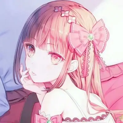 二次元 少女 粉色长发 粉瞳 头像 粉色系