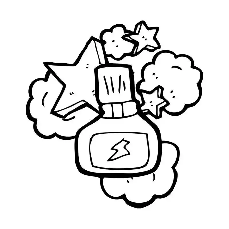 幸运的指甲油,向量,在白色背景上的幸运指甲油卡通