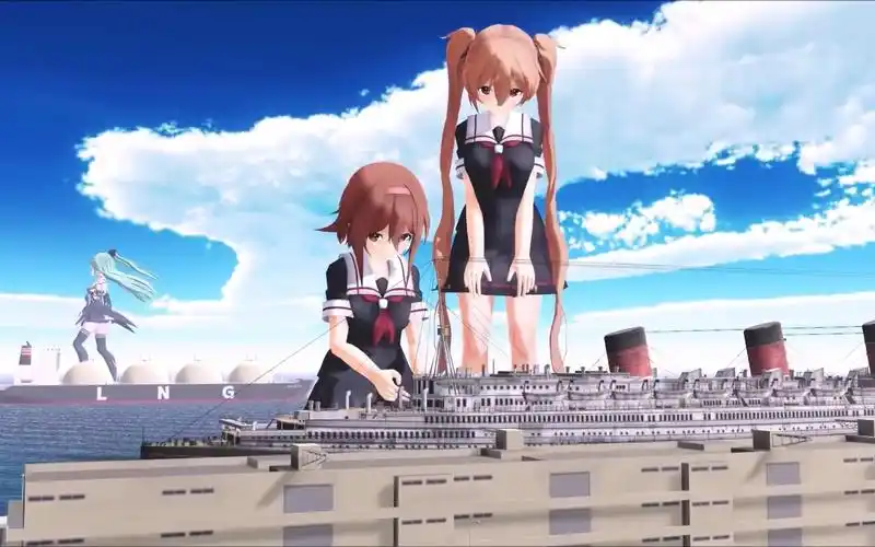 【巨大娘】巨大少女把邮轮当作玩具!_哔哩哔哩_bilibili