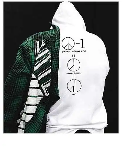 现货2018gd权志龙明星同款ins反战标志连帽加厚加绒卫衣情侣装潮