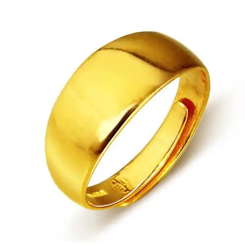 金银饰品传世美钰黄金戒指足金光面戒指蛇肚戒面款女款窄版以实际克数