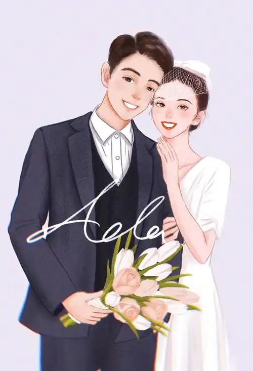 手绘婚纱照|插画|艺术插画|ada不拿拿 - 原创作品 - 站酷 (zcool)