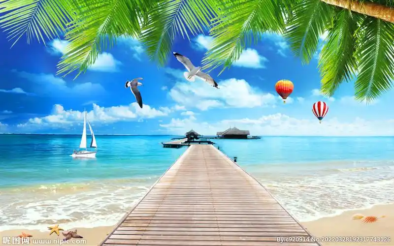 马尔代夫海景沙滩图片