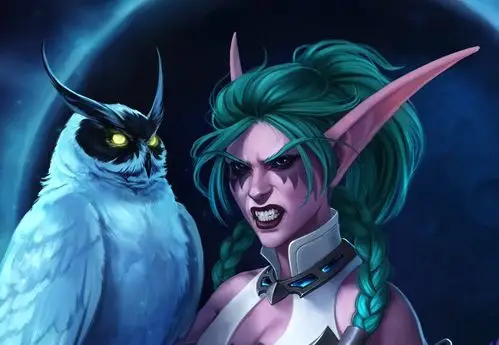 魔兽同人暗夜精灵女祭司泰兰德月夜战神形态