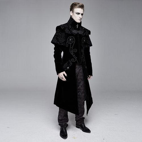 钢铁老爷欧美宫廷绅士男装西服个性复古中长外套服饰