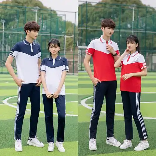 夏季短袖运动装校服套装夏装班服中学生初中生男女学院风一套团购
