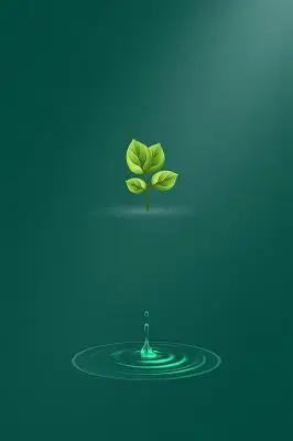 深绿色简单312植树节树苗植树海报通用类背景素材