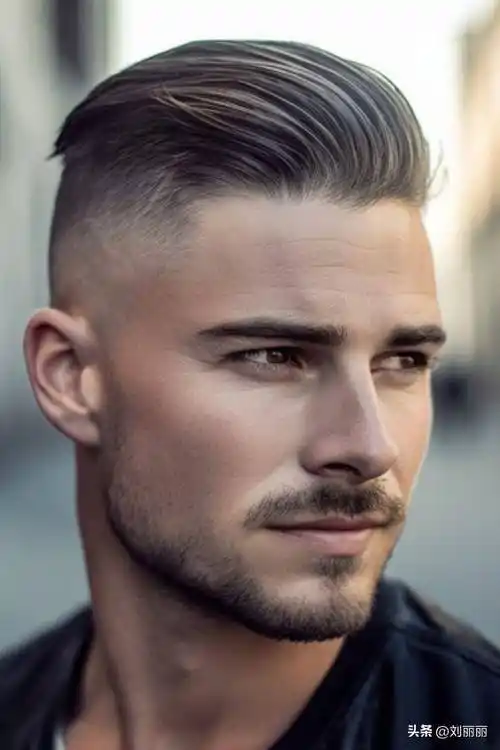 男人过了45岁,选两侧铲短头顶向后梳发型,时尚帅气很有派头