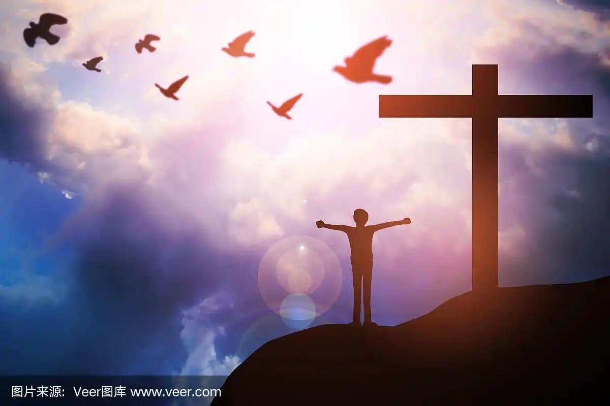 人双手张开,掌心向上敬拜.