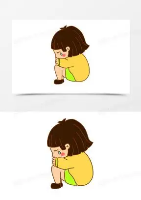 30卡通手绘女生不开心流泪元素481卡通手绘女孩不开心免抠元素460手绘