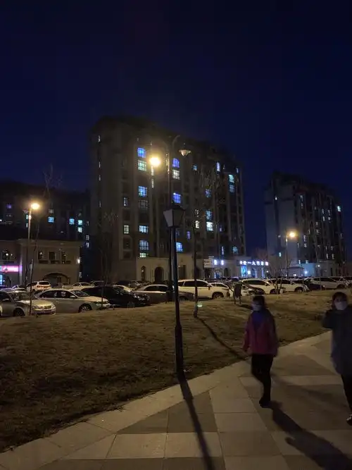 iphonese晚上拍路灯有严重的炫光