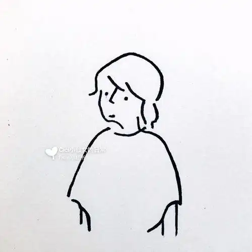 简笔画ins简笔画ins风小女孩