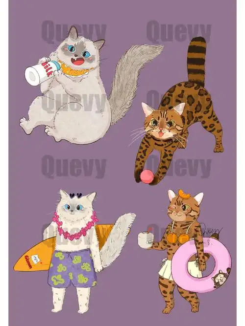 卡通猫猫形象设计