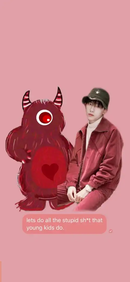 自制壁纸易烊千玺壁纸小怪兽陪伴系列