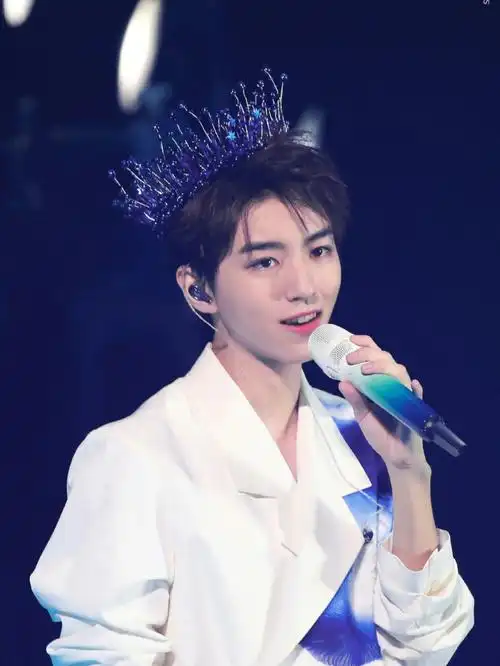 蓝色渐变真的好致命专属话筒是歌手王俊凯的象征 "