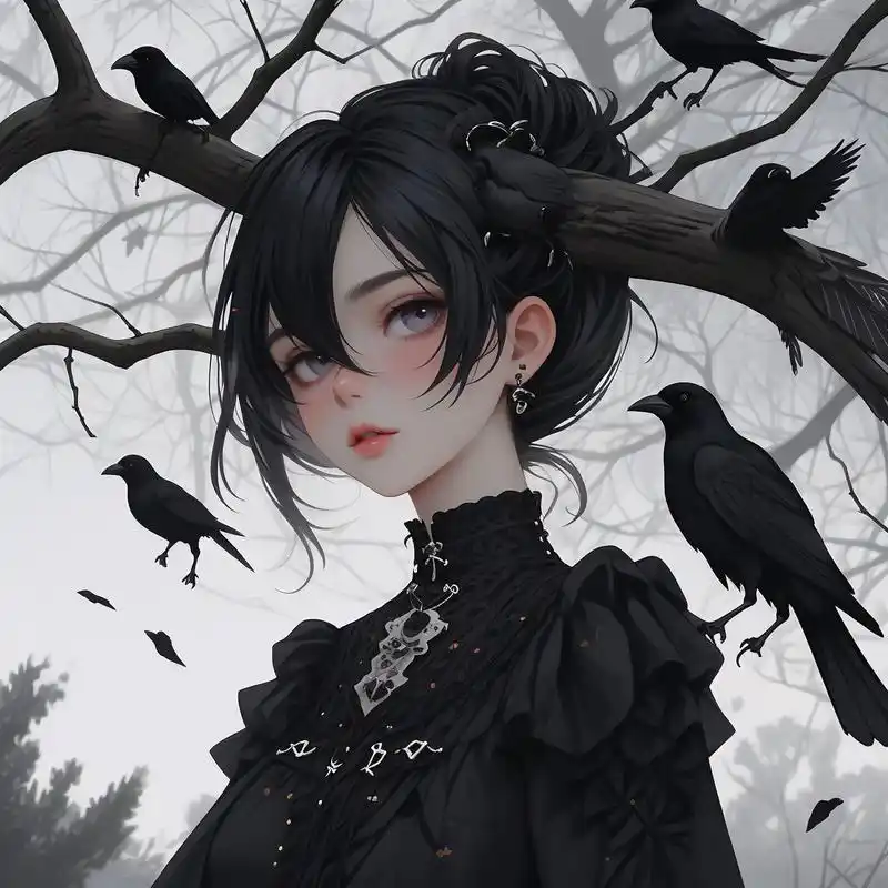 94暗黑系冷酷女生头像92 沉醉于黑暗中的女神们,带着神秘与冷酷