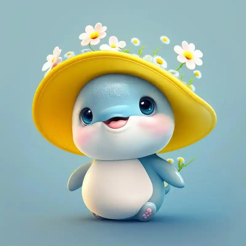 『可爱版』小海豚来喽 #海豚# #可可爱爱# #可爱# #原创设计# #原创