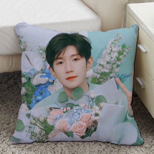 王源周边抱枕可爱双面照片定制同款小汤圆靠垫枕diy创意生日礼物