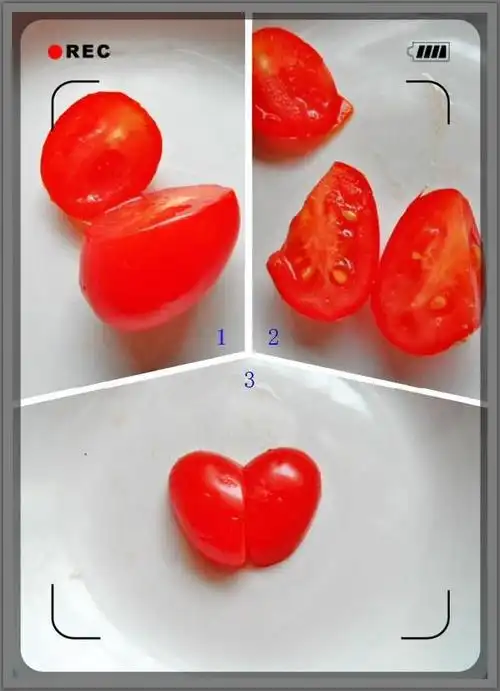 可爱的心型西红柿