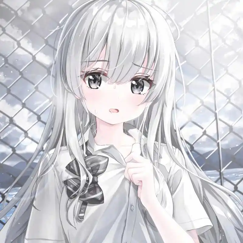 银色系女生头像