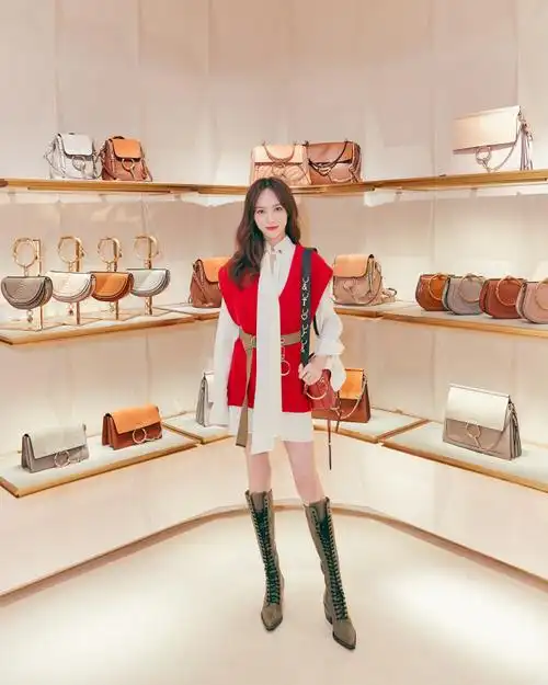 唐嫣 亮相chloe西安skp新店开幕仪式