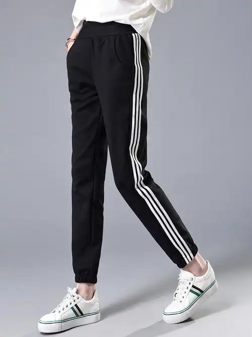 zth新款三杠收脚显瘦学生卫裤女运动九分哈伦裤