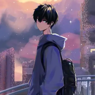 二次元星空情侣头像