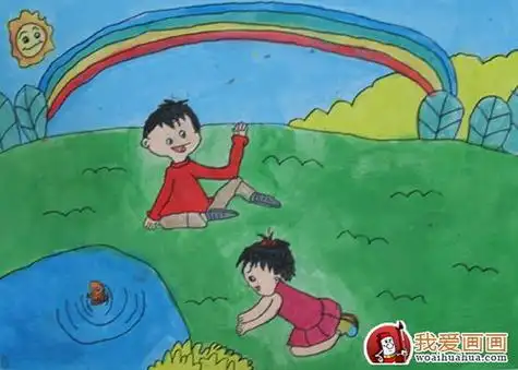 儿童画彩虹的画法 儿童画彩虹的画法视频儿童简笔画