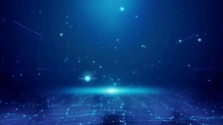 大气蓝色空间感粒子背景视频