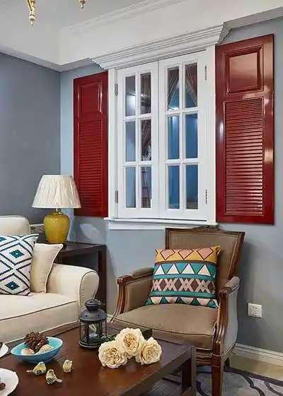 美式田园风客厅假窗效果图3/6