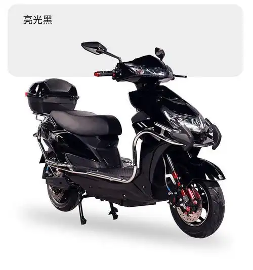 大黄蜂电动车72v锂电池电瓶车外卖大功率电动摩托车踏板助力车 黄色