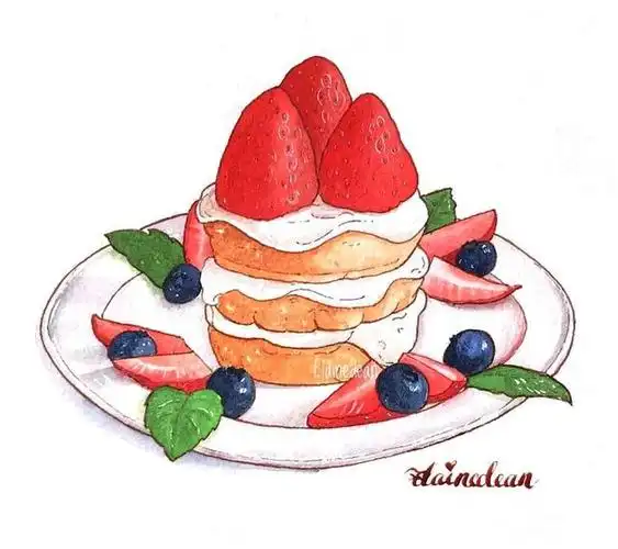 非常有趣的美食插画,美味的食物画出来也是非常好看的