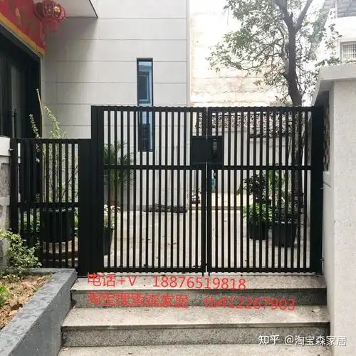 铁门图片大全最高级铁艺大门门锁样式图片销量王牌方管铁艺大门图片